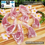 Lamb CHOP RACK (cut from lamb loin) Australia WAMMCO frozen THICK CUTS 1" (2.5cm) +/- 1.5kg 9-10pcs (price/kg)